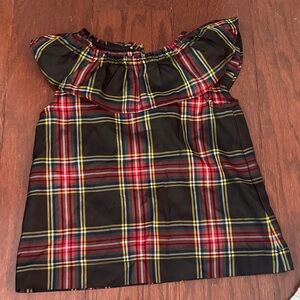 Crewcuts Plaid Blouse - Red, Yellow, Black